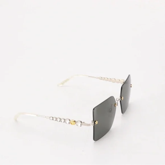 Gucci Square Sunglasses with Star Stud and Rhinestone Details with case - Picture 4 of 7
